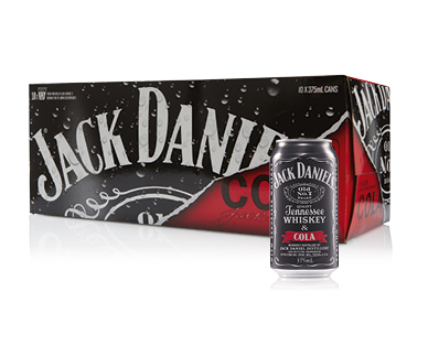 Jack Daniel's & Cola 10 x 375ml