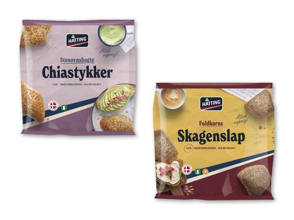 Hatting fuldkornsskagenslapper eller stenovnsbagte chiastykker