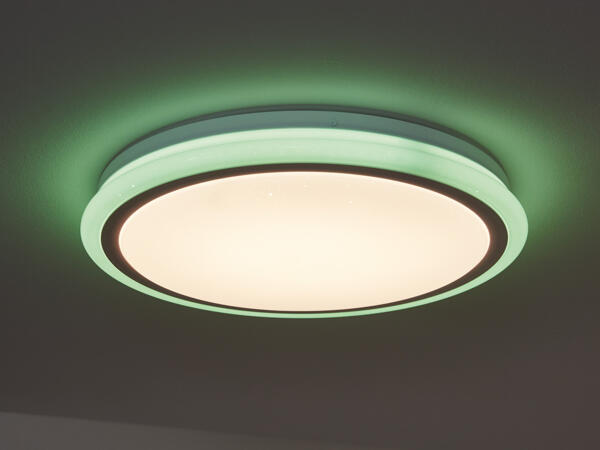 LED-Deckenleuchte mit Farb-Dekolicht