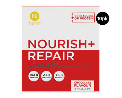 Nourished Nutrition Repair and Nourish Protein 10 x 25g Sachets