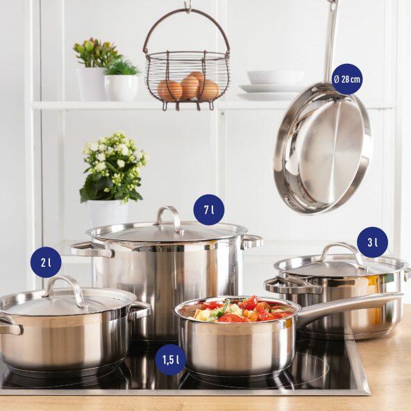 Batterie de casseroles, 5 pcs