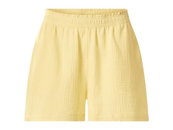 Ladies' Yellow Muslin Shorts