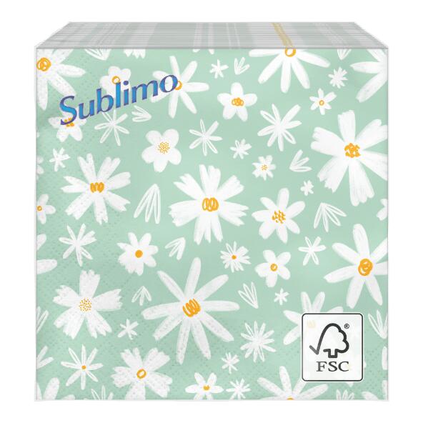 SUBLIMO(R) 				Serviettes de fête, 25 ou 40 pcs