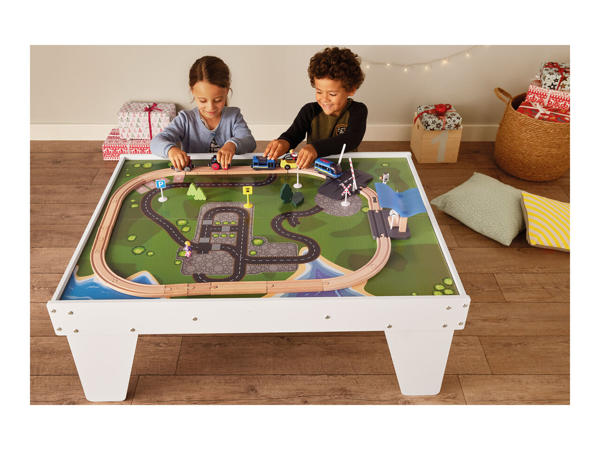 Playtive Junior Wooden Play Table and Train Set