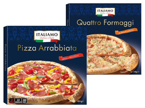 Pizza Quattro Formaggi/Arrabbiata