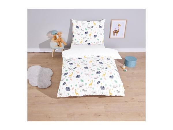 Livarno Home Kids' Reversible Bedlinen - Single White