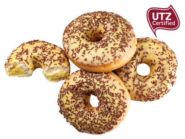 Gefüllter Vanille-Creme-Donut