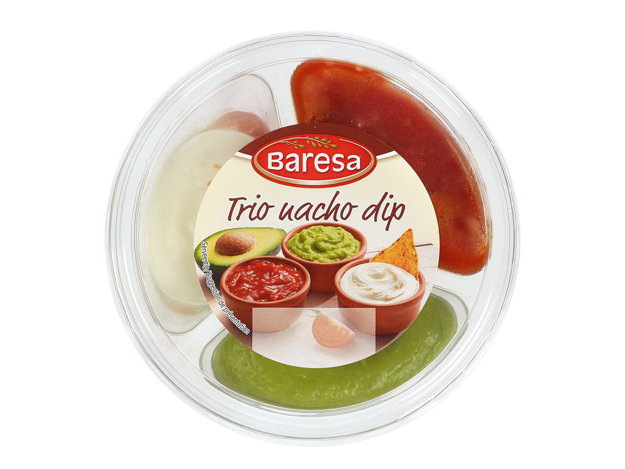 Trio van humus of nacho dip