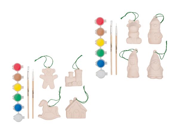 Set de figurines de Noël à peindre, 12 pièces