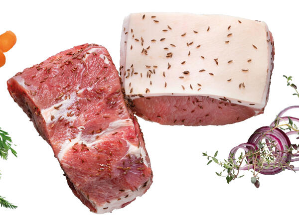 Frische Schweinebratenstücke