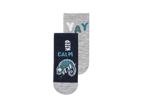 Boys' thermal socks "glow in the dark", 2 pairs