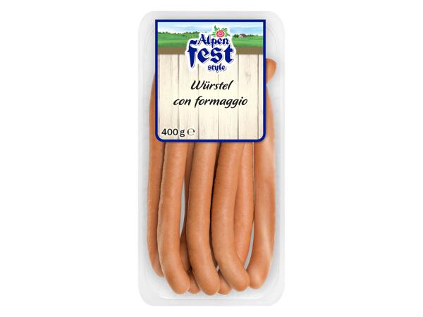 Sausages with cheese