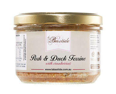 La Bastide French Pork Rillettes, Poultry Liver Pâté or Pork and Duck Terrine with Cranberries 180g