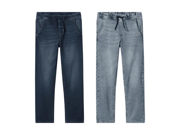 Jeans termici in denim felpato
