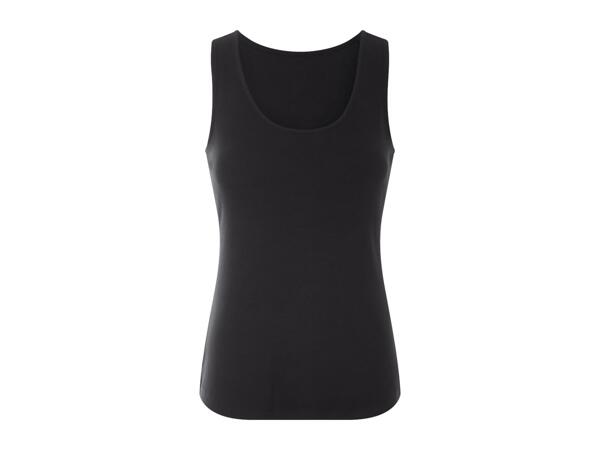 Esmara Ladies' Black Vest Tops - 2 Pack