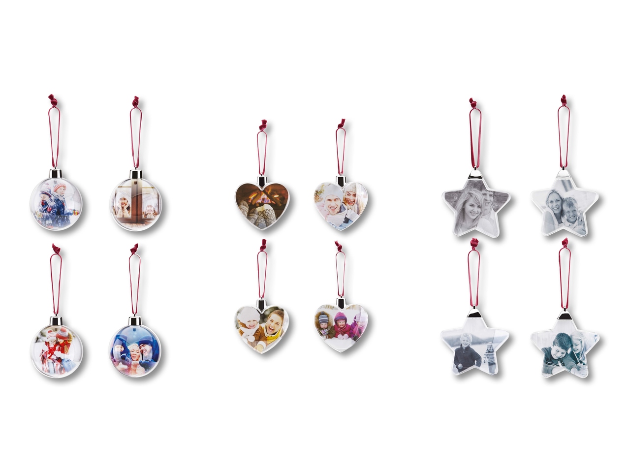 Décorations de Noël personnalisables, lot de 4