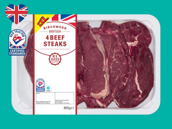 Birchwood 4 British Beef Steaks