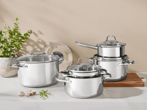 Edelstahl Topfset, 5-teilig
