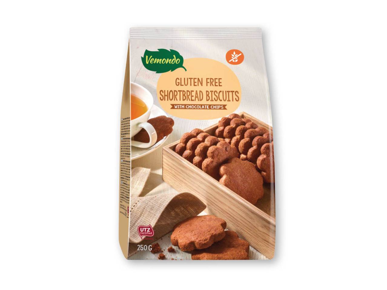 VEMONDO Gluten-Free Shortbread Biscuits with Chocolate Chips