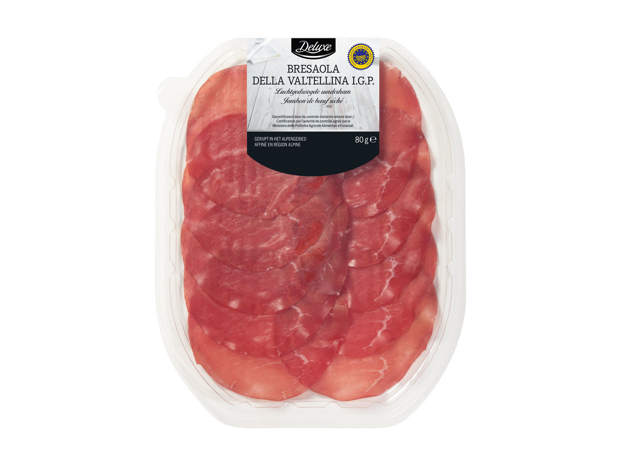 Italienische Bresaola in Scheiben IGP