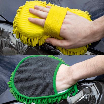 Autoschwamm oder -handschuh