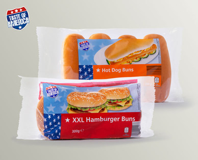 TASTE OF AMERICA Hamburger-/Hot-Dog-Brötchen