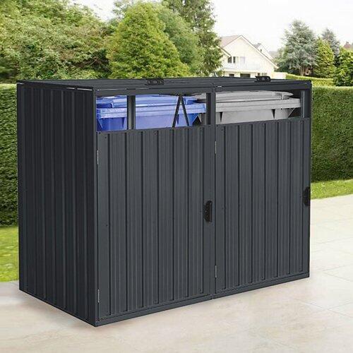 HOME DELUXE Mülltonnenbox CUBO, 2 x 240L