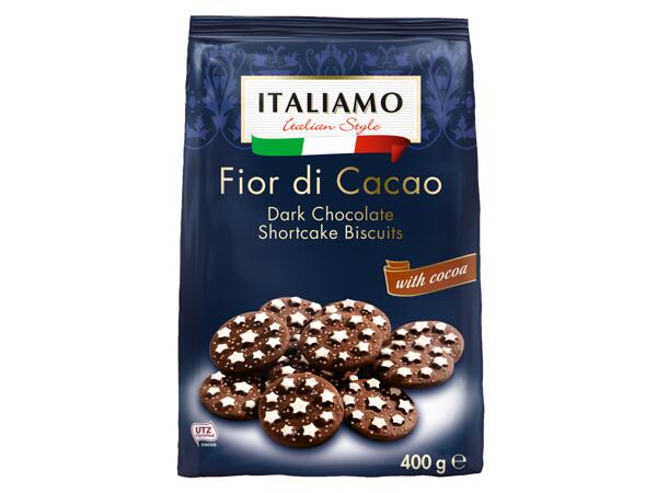 Dark Chocolate Shortcake Biscuits