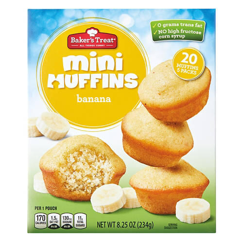 Banana Flavor Mini Muffins, 5 count