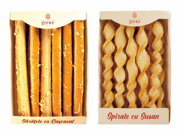 Spirale cu susan / Sărăţele cu caşcaval