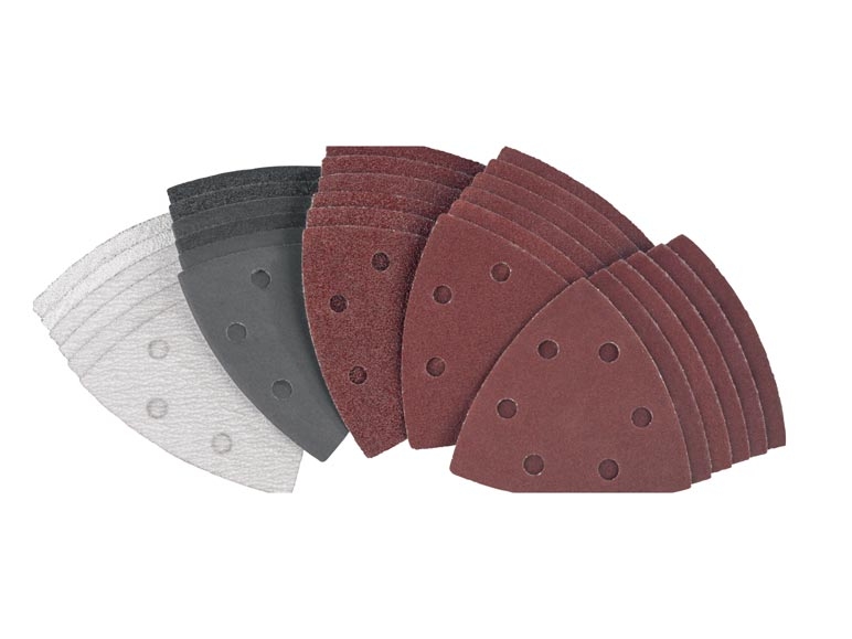 Feuilles abrasives pour ponceuse triangulaire, 30 pièces