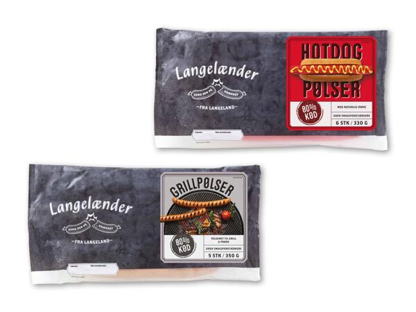Langelænder hotdog- eller grillpølser