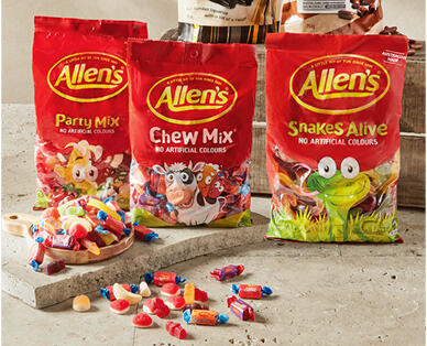 Allen's Snakes Alive 1kg, Party Mix 1kg or Chew Mix 830g