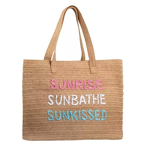 Novelty Phrase Tote - Sunkissed