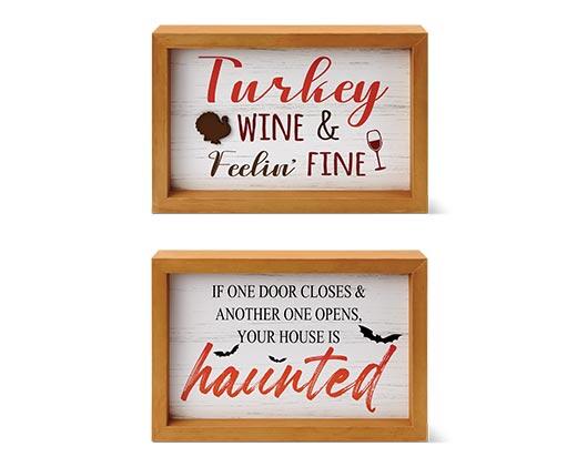 Huntington Home 
 Fall Reversible Box Sign