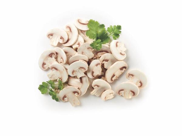 Sliced mushrooms