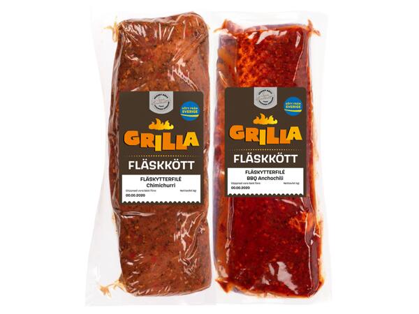 Fläskytterfilé, marinerad
