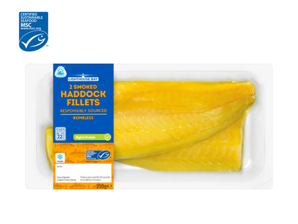 Lighthouse Bay 2 Smoked Haddock Fillets - Lidl - Great Britain ...