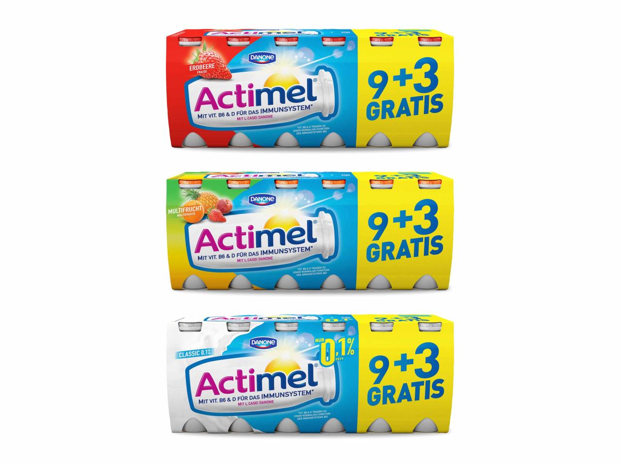 Boisson Actimel fraises/ multifruit Danone