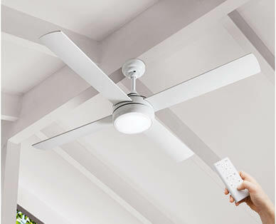 52″ DC Ceiling Fan with Led Light - White