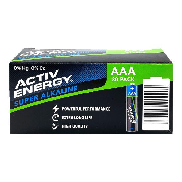 ACTIV ENERGY(R) 				Alkalinebatterijen, 30 st.