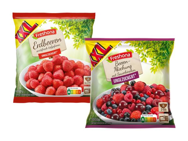 Himbeeren, Erdbeeren oder Beerenmischung