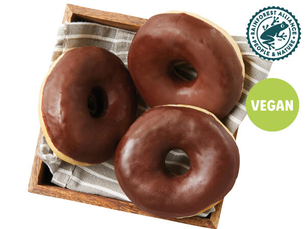 Donut mit dunkler Schokolade