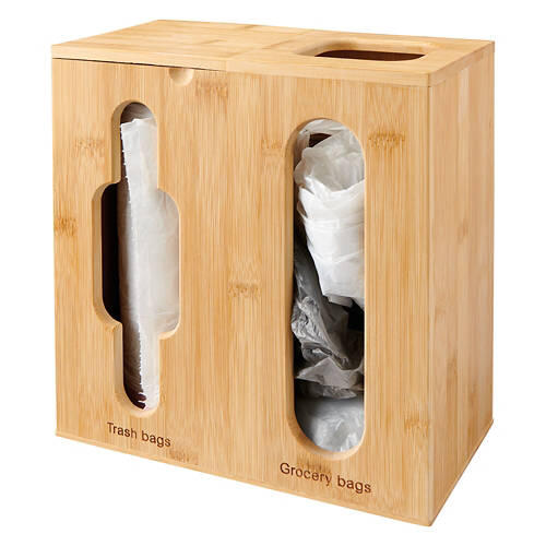 Bamboo Trash Bag Organizer