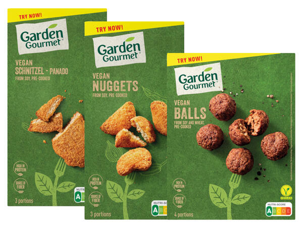 Garden Gourmet Vegane Nuggets, Bällchen oder Schnitzel