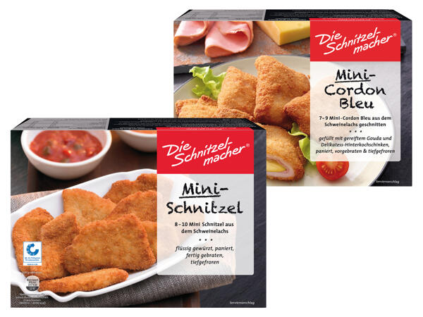 Die Schnitzelmacher Mini-Schnitzel oder Mini-Cordon Bleu