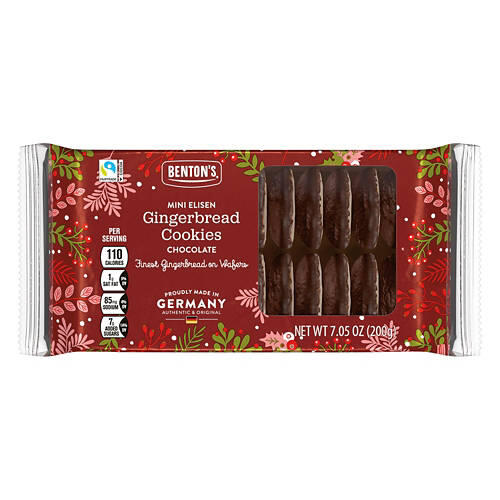 Dark Chocolate Mini Elisen Gingerbread Cookies