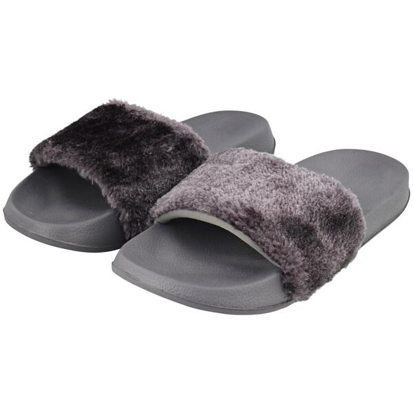 Slippers met faux fur