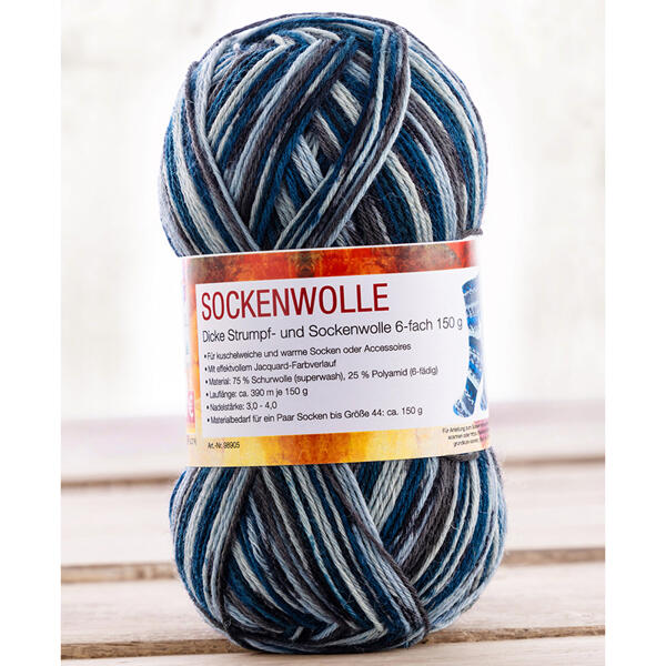 Kuschelige 6-fach Sockenwolle