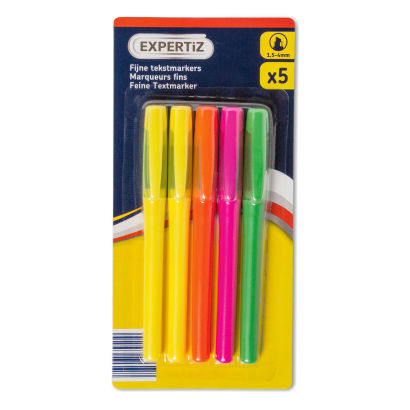 Surligneurs fins, 5 pcs